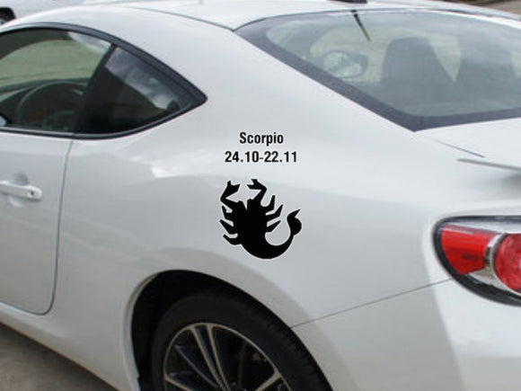 Scorpio-24.10-22.11-2nd  Kanji  - Car or Wall Decal - Fusion Decals