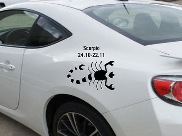 Scorpio-24.10-22.11-4th  Kanji  - Car or Wall Decal - Fusion Decals