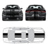 Dual Racing Stripes [3x] 3", 2", 8" x 74" - Vinyl Decals - Fits All Vehicles Fusion Decals