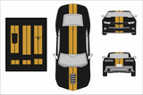 Dual 8" Vinyl Racing Stripe w/Pins [18"] - "fits" - Chevy Camaro 2010 to 2015 Fusion Decals