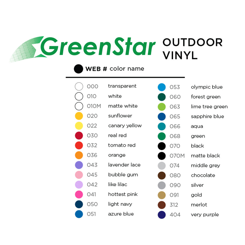 White Gloss - GreenStar Outdoor Calendered Vinyl 30