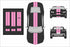 Dual 8" Vinyl Racing Stripe w/Pins [18"] - "fits" - Chevy Camaro 2010 to 2015 Fusion Decals