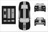 Dual 8" Vinyl Racing Stripe w/Pins [18"] - "fits" - Chevy Camaro 2010 to 2015 Fusion Decals