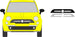 FIAT 500 Bumper Grill - 2 Layers Fusion Decals