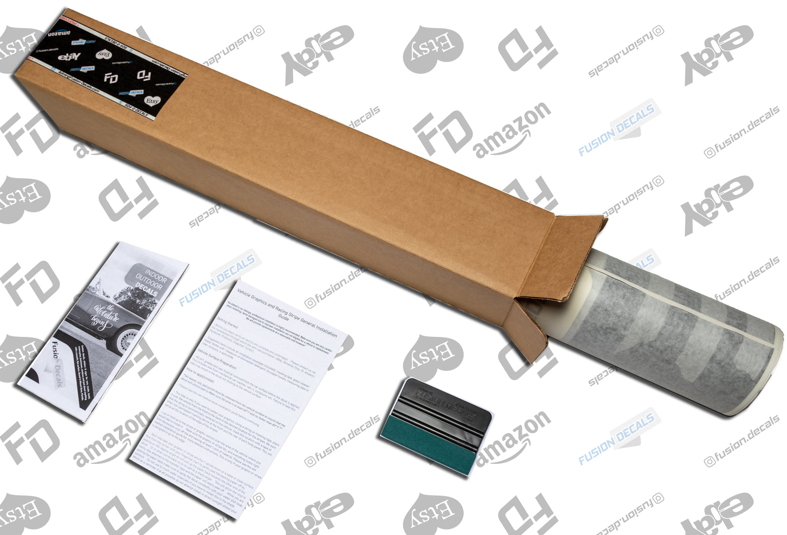 Custom Windshield Vinyl Lettering - Choose Color Text Size Font - Fits All Vehicles - Free Squeegee Fusion Decals