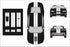 Dual 8" Vinyl Racing Stripe w/Pins [18"] - "fits" - Chevy Camaro 2010 to 2015 Fusion Decals