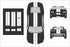 Dual 8" Vinyl Racing Stripe w/Pins [18"] - "fits" - Chevy Camaro 2010 to 2015 Fusion Decals