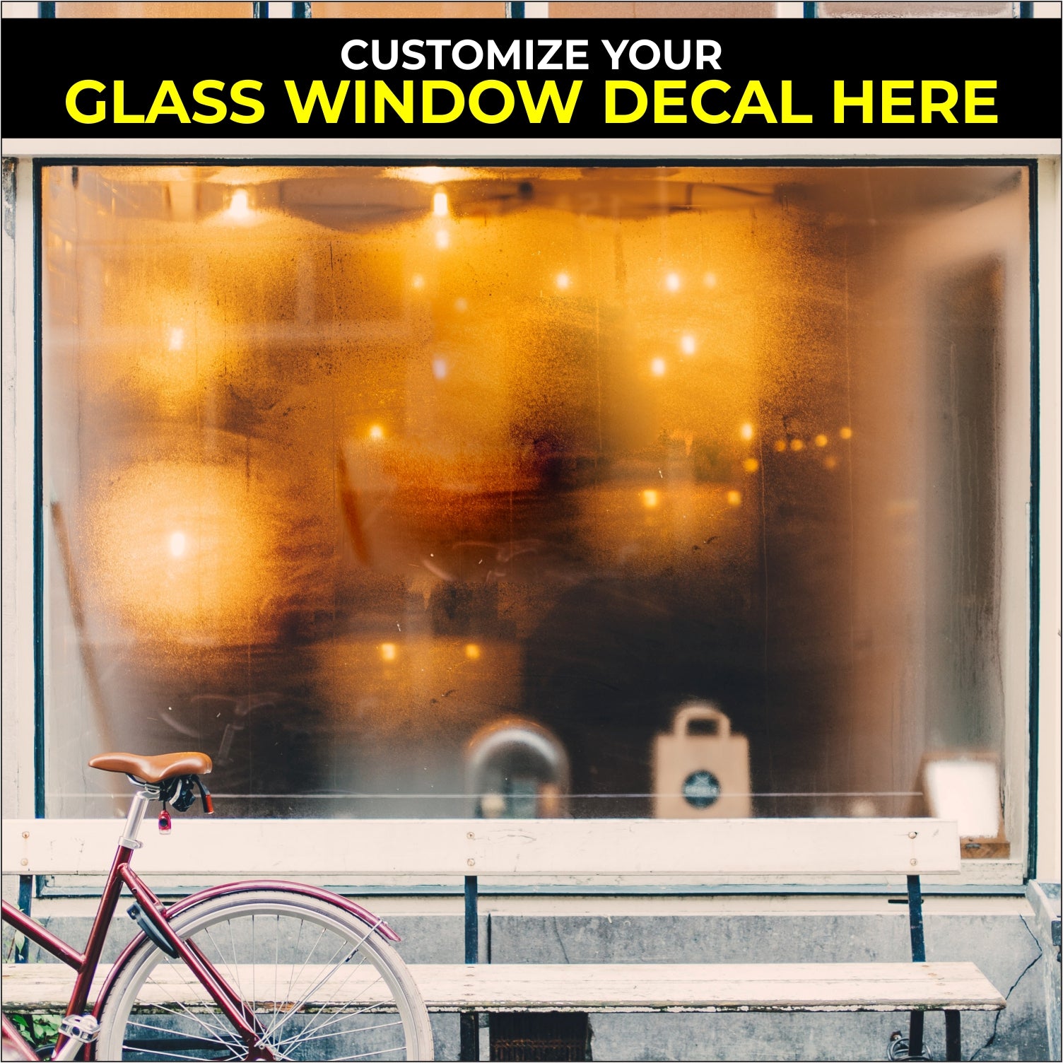 Customize Your Window Shop Decal - Choose Size & Color & Font - Free Squeegee Included Fusion Decals