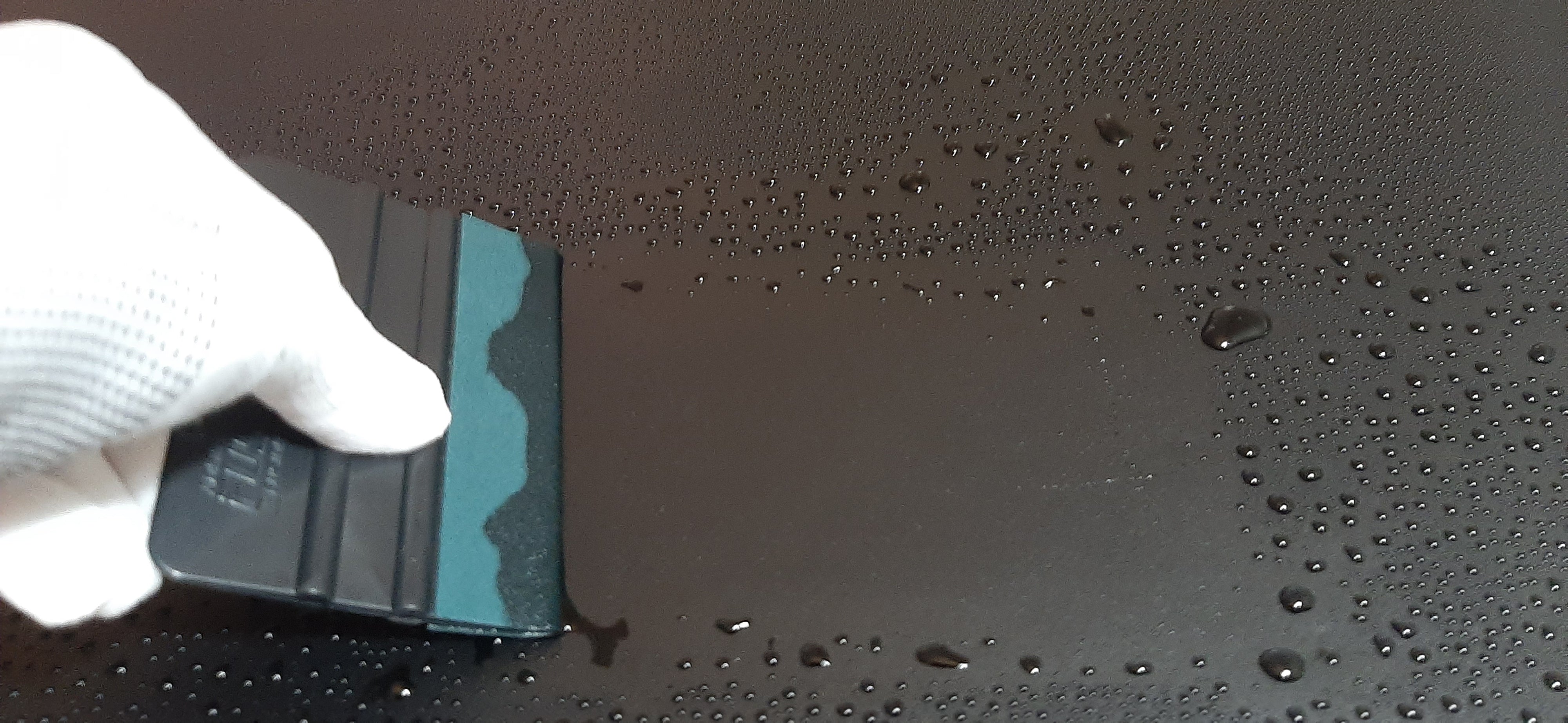 Fusion Decals Branded - Black 4" [10CM] Automotive Vinyl Squeegee w\Suede Decals Wrap Tint Application Tool Scraper Fusion Decals