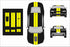 Dual 8" Vinyl Racing Stripe w/Pins [18"] - "fits" - Chevy Camaro 2010 to 2015 Fusion Decals