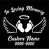 Custom In loving Memory Date & Name Decal - Choose Size & Color & Font - Free Squeegee Included #4 Fusion Decals
