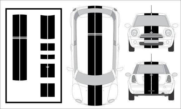 Dual 10 inch Racing Stripes [22