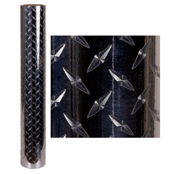 Diamond Plate -Griff Decorative Films PRIME SERIES 24'' by 10yd Metallic Film Fusion Decals
