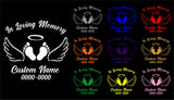 Custom In loving Memory Date & Name Decal - Choose Size & Color & Font - Free Squeegee Included #4 Fusion Decals