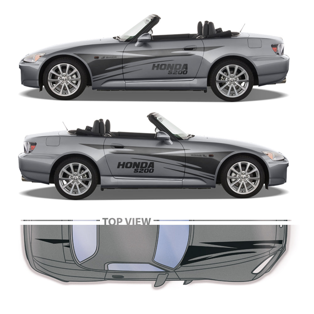 Racing Stripes & Graphics - "fits" - Honda S2000 2003 to 2009 Fusion Decals